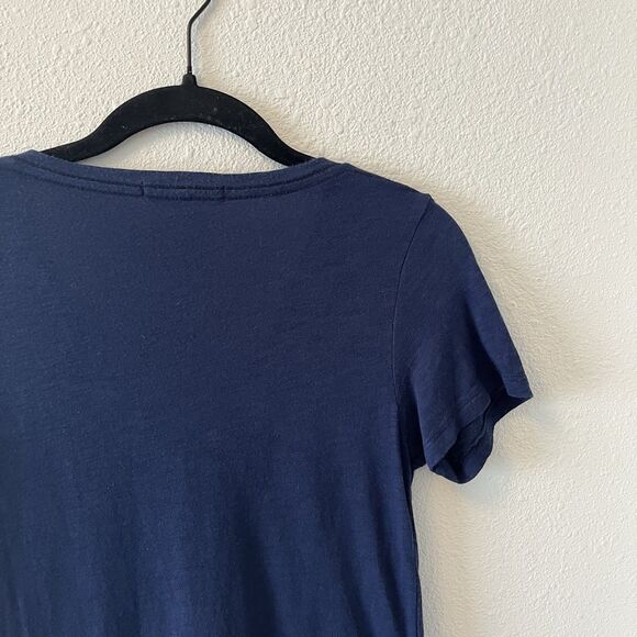 Marine Layer Women's T-Shirt Size XS Navy Blue V-neck Tee Minimalist Classic - Picture 9 of 14